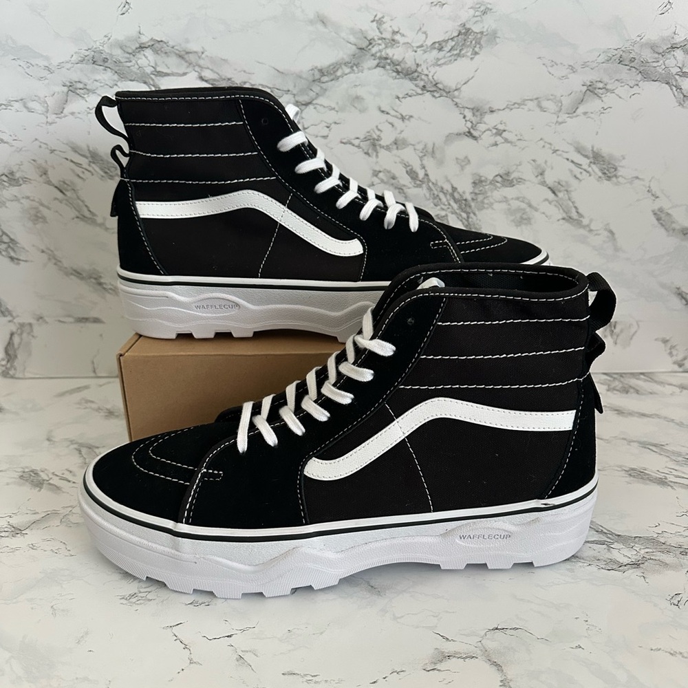 Vans Sentry SK8-High Waffle Cup Classic Shoes Black White 721454 Men’s Size 12